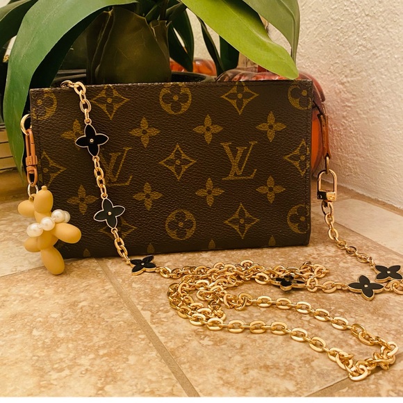 Authentic Louis Vuitton Bucket Pouch PM Monogram crossbody WOC - Picture 3 of 11